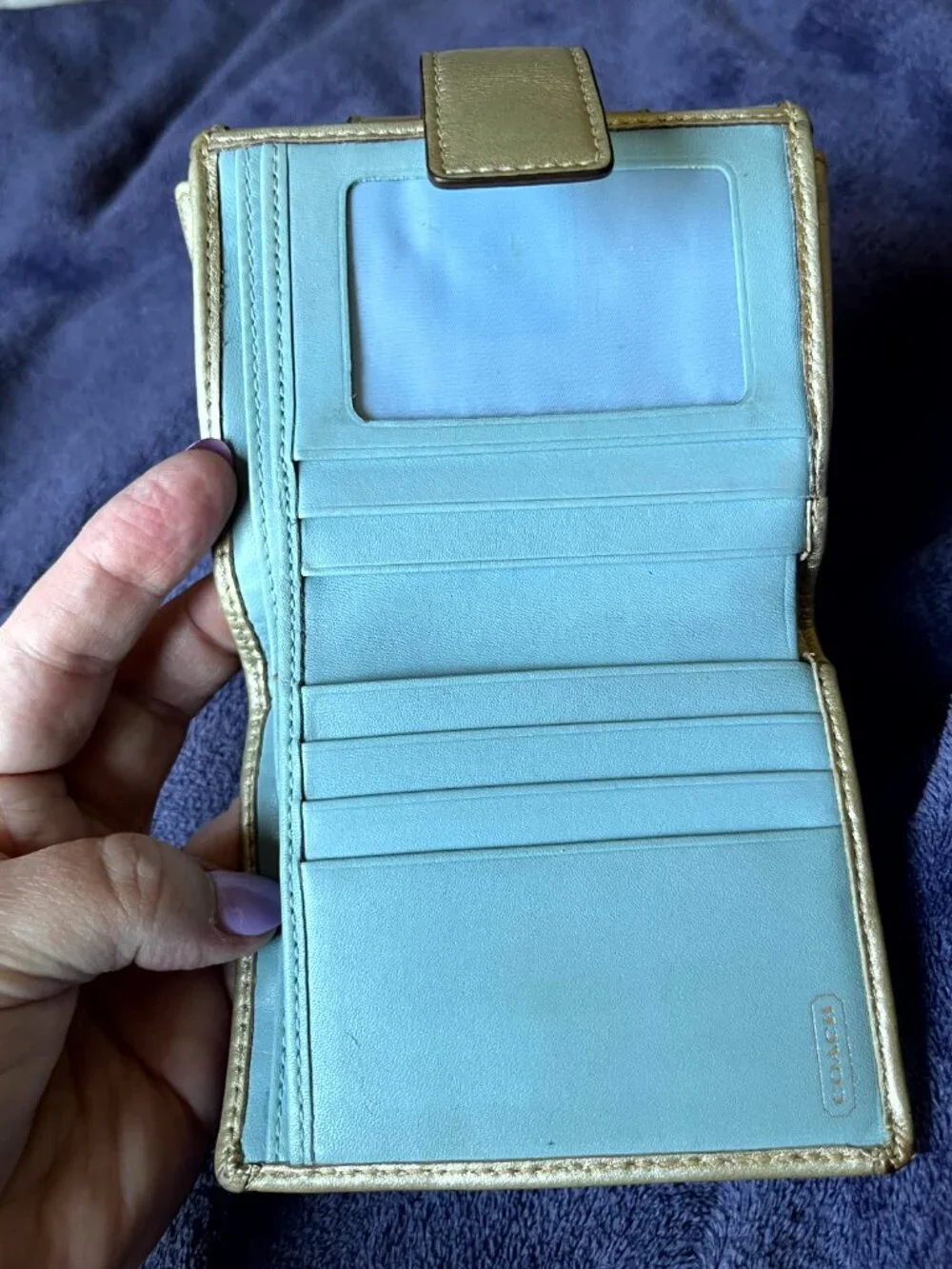 Coach Gray Signature Wallet